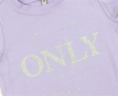 Kids ONLY purple rose silver t-shirt